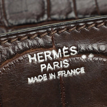 Hermes Chocolate Matte Niloticus Crocodile Birkin 30 Bag w/ Twilly