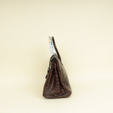 Hermes Chocolate Matte Niloticus Crocodile Birkin 30 Bag w/ Twilly