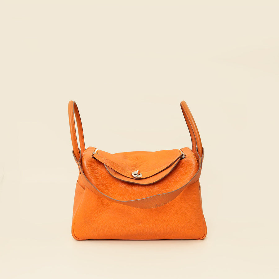 Hermes Orange Moutarde Verso Lindy 34 Bag