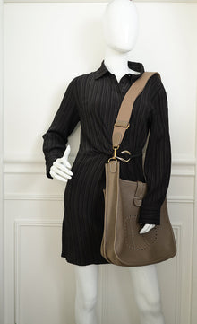 Hermes Etoupe Evelyne III GM Bag
