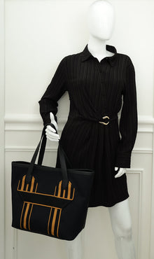 Hermes Noir Pursangle Tote Military Bag