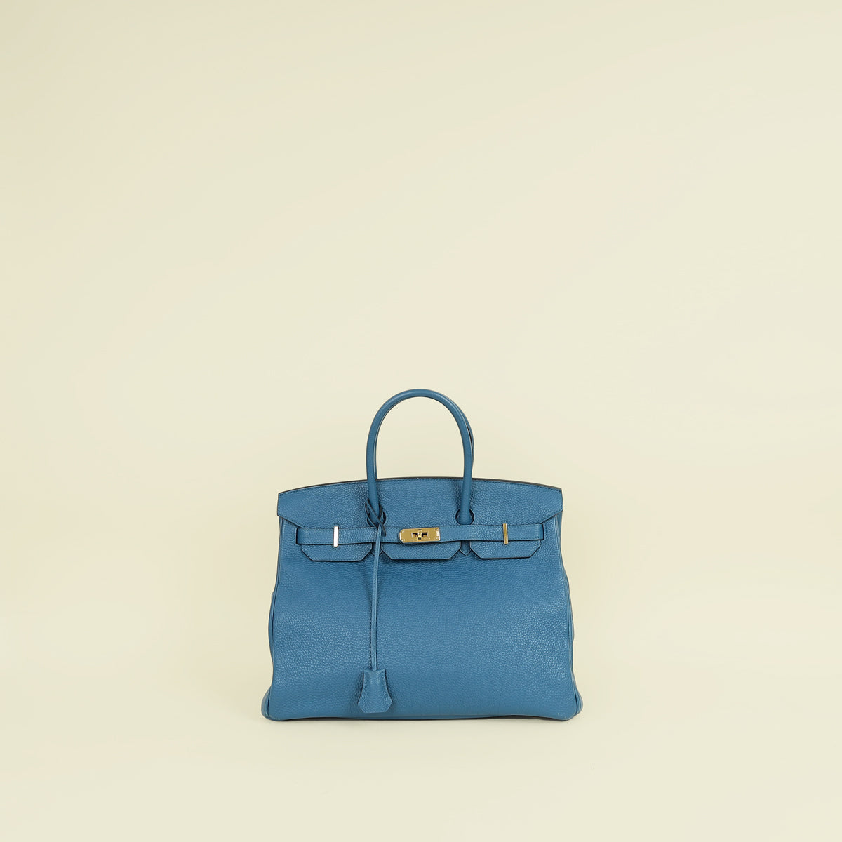 Hermes Bleu Izmir Retourne Birkin 35 Bag