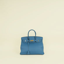 Hermes Bleu Izmir Retourne Birkin 35 Bag