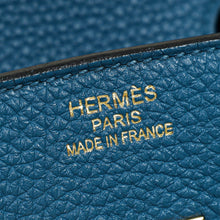 Hermes Bleu Izmir Retourne Birkin 35 Bag