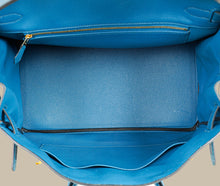 Hermes Bleu Izmir Retourne Birkin 35 Bag