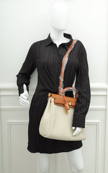 Hermes Bicolor Herbag 31 PM Retourne Toile Militaire Vache Hunter Bag