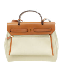 Hermes Bicolor Herbag 31 PM Retourne Toile Militaire Vache Hunter Bag