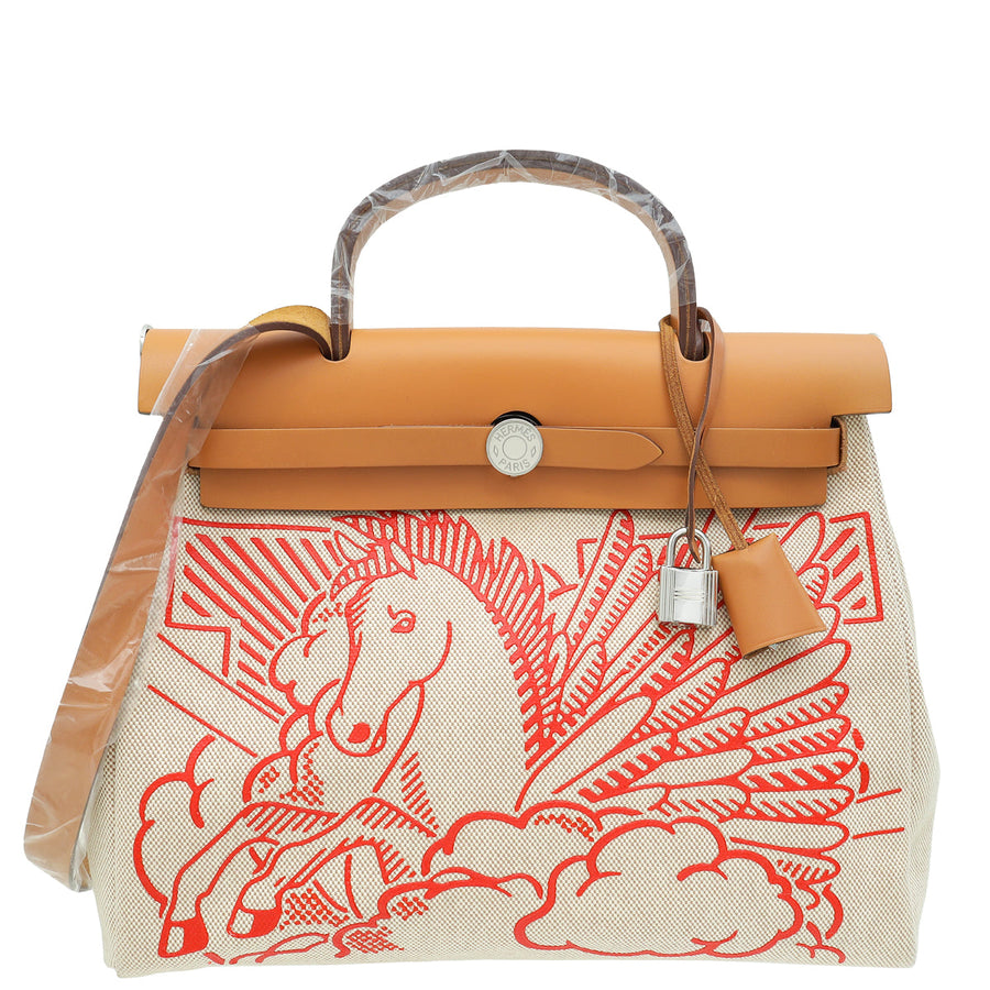 Hermes Bicolor Herbag Zip 31 PM  Pegase Pop Vache Hunter Bag