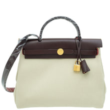 Hermes Bicolor Herbag Zip Retourne PM 31 Military Vache Hunter Bag