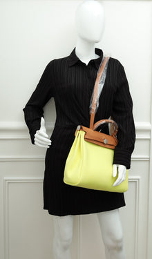 Hermes Bicolor Herbag Zip 31 Retourne Vache Hunter Toile Bag