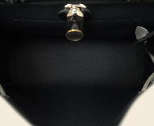 Hermes Noir Herbag Zip 31 PM Retourne Military Toile and Vache Bag