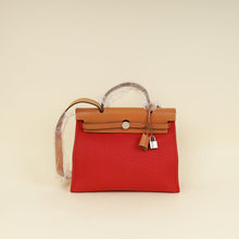 Hermes Bicolor Herbag Zip 31 PM Military Toile Vache Hunter Bag