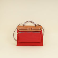 Hermes Bicolor Herbag Zip 31 PM Military Toile Vache Hunter Bag