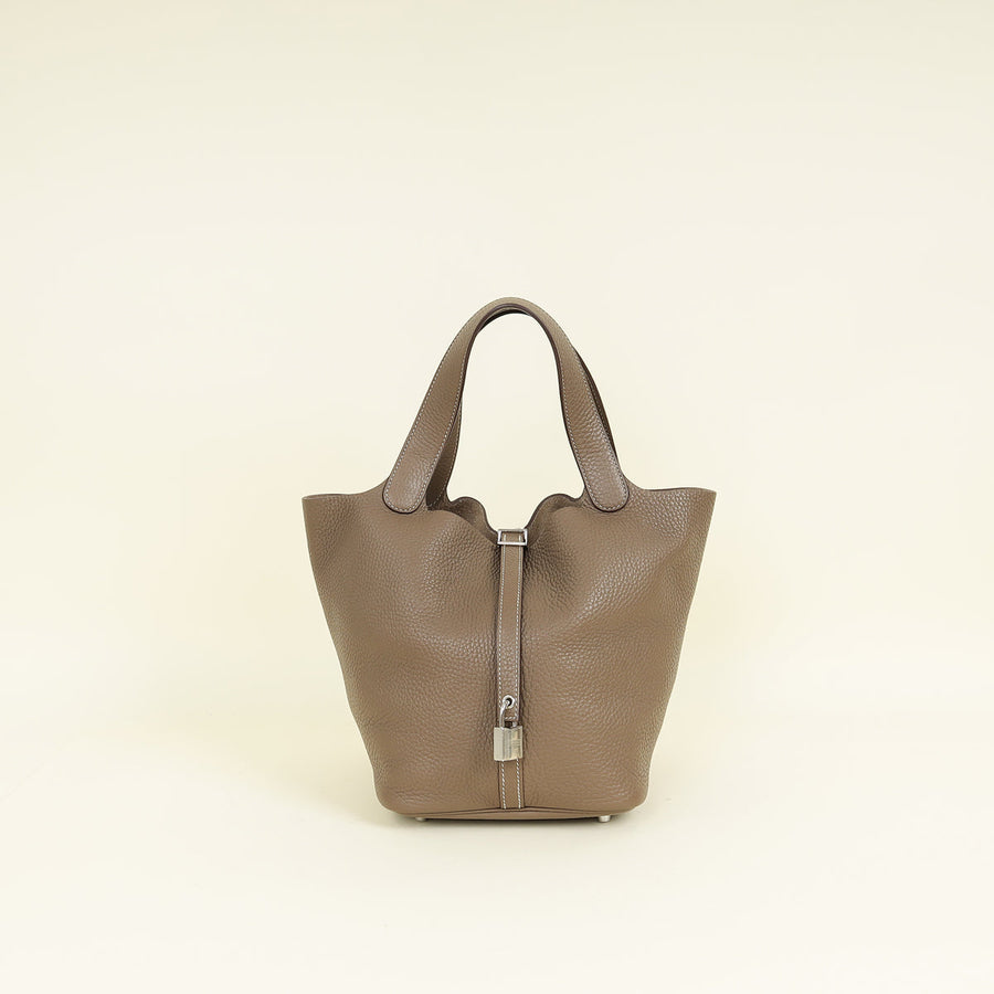 Hermes Etoupe Picotin Lock 22 Bag