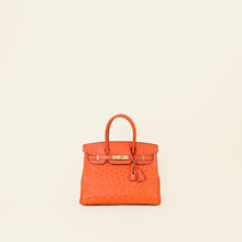 Hermes Orange Ostrich Birkin 30 Bag