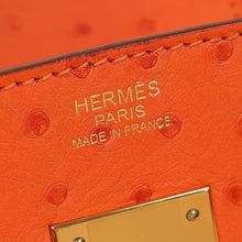 Hermes Orange Ostrich Birkin 30 Bag