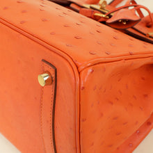 Hermes Orange Ostrich Birkin 30 Bag