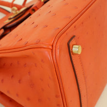 Hermes Orange Ostrich Birkin 30 Bag