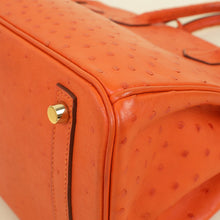 Hermes Orange Ostrich Birkin 30 Bag