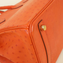 Hermes Orange Ostrich Birkin 30 Bag