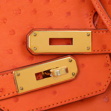 Hermes Orange Ostrich Birkin 30 Bag