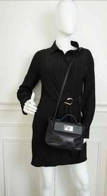 Hermes Noir 24/24 21 Swift Leather Bag