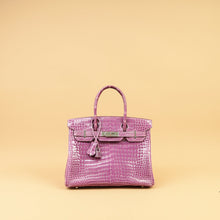 Hermes Violet Shiny Porosus Crocodile Birkin 30 Bag