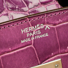 Hermes Violet Shiny Porosus Crocodile Birkin 30 Bag
