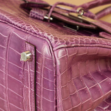 Hermes Violet Shiny Porosus Crocodile Birkin 30 Bag