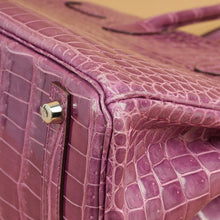 Hermes Violet Shiny Porosus Crocodile Birkin 30 Bag