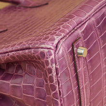Hermes Violet Shiny Porosus Crocodile Birkin 30 Bag