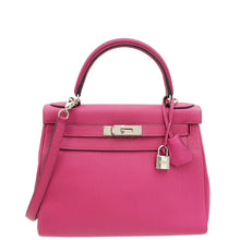 Hermes Rose Pourpre Kelly 28 Retourne Bag