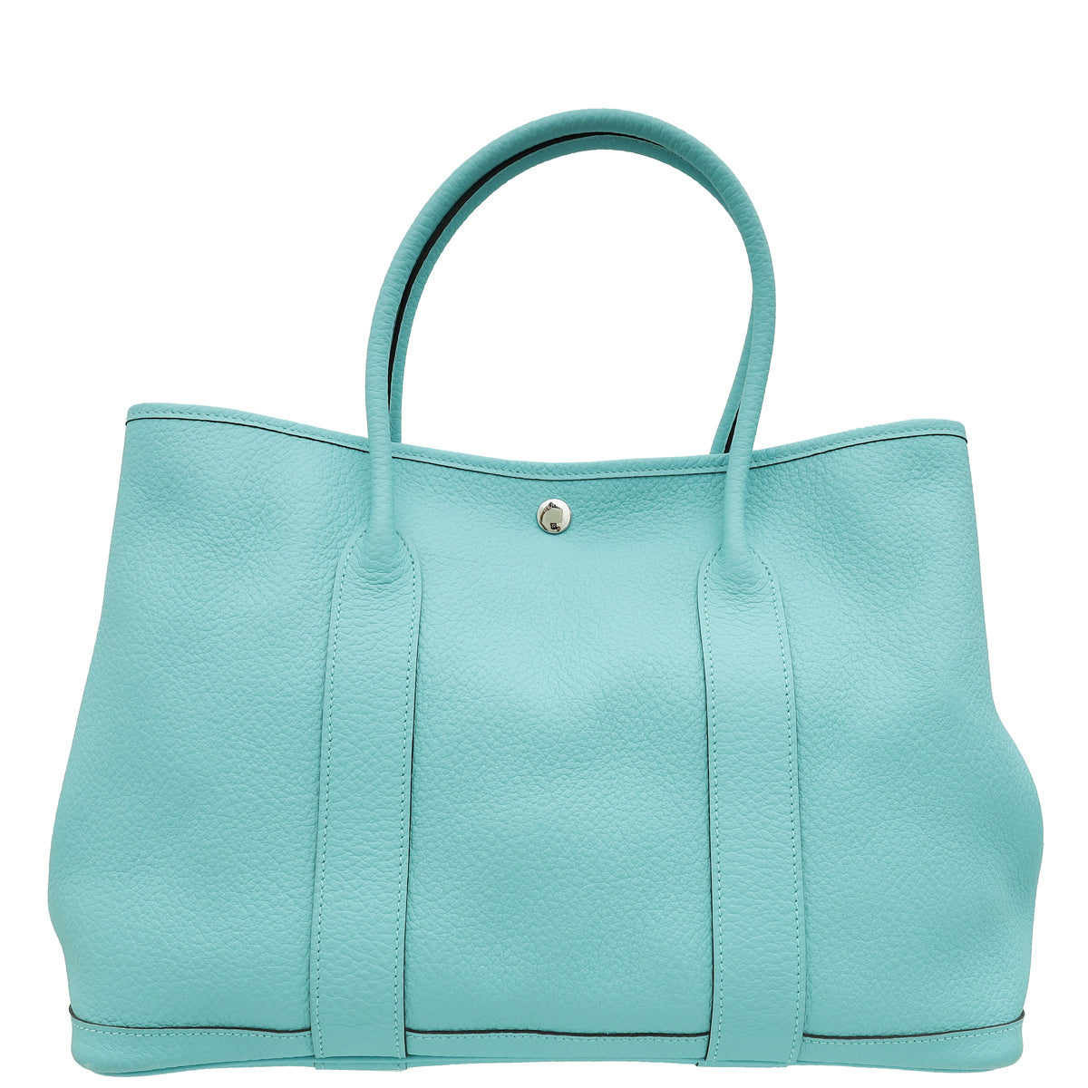 Hermes Bleu Atoll Garden Party 36 Vache Country Bag