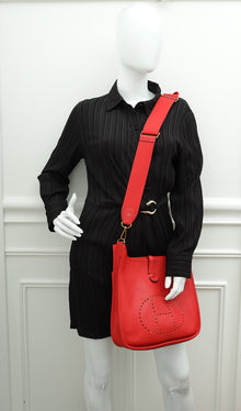 Hermes Rouge De Coeur Evelyne III PM Bag