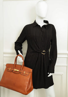 Hermes Gold Birkin 35 Barenia Bag