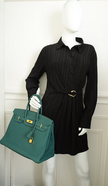 Hermes Malachite Birkin 35 Bag
