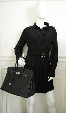 Hermes Noir Birkin 35 Bag