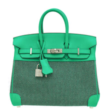 Hermes Tricolor Birkin 25 Swift Toile Quadrille Bag