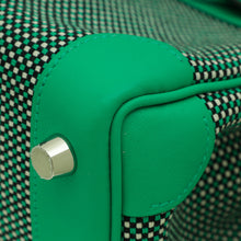 Hermes Tricolor Birkin 25 Swift Toile Quadrille Bag