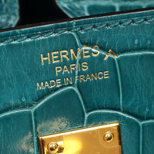 Hermes Colvert Shiny Porosus Crocodile Birkin 25 Bag