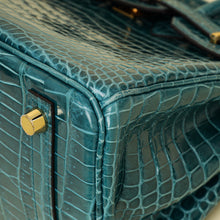 Hermes Colvert Shiny Porosus Crocodile Birkin 25 Bag