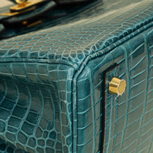 Hermes Colvert Shiny Porosus Crocodile Birkin 25 Bag