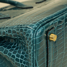 Hermes Colvert Shiny Porosus Crocodile Birkin 25 Bag
