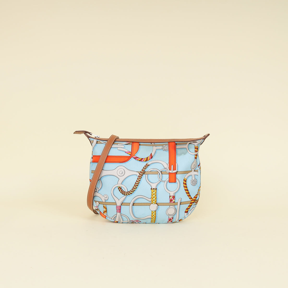 Hermes Tricolor "Panoplie Equestre" Printed Sursoie To Go Pouch