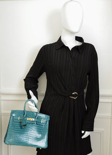 Hermes Colvert Shiny Crocodile Porosus Birkin 25 Bag