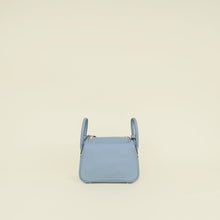 Hermes Bleu Lin Mini Lindy Bag