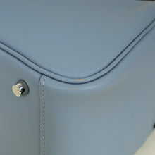 Hermes Bleu Lin Mini Lindy Bag
