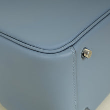 Hermes Bleu Lin Mini Lindy Bag