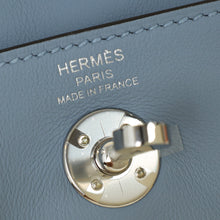 Hermes Bleu Lin Mini Lindy Bag