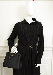 Hermes Noir Retourne Kelly Touch 25 Bag